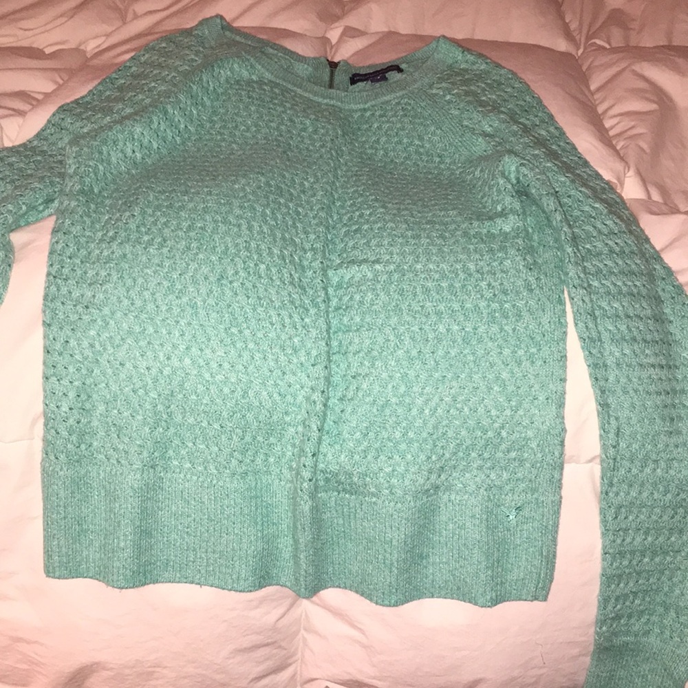 Teal American Eagle sweater